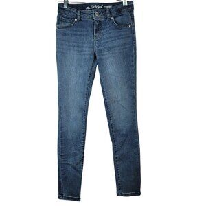 Cat & Jack Ultimate Stretch Skinny Jeans Blue Size 12 Adj Zip Snap Pockets Denim